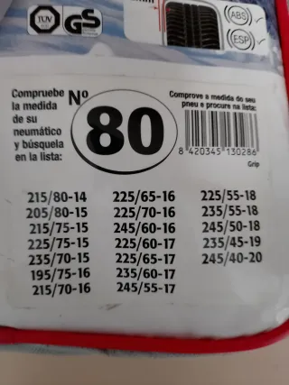 Cadenas textiles para nieve Grip T80