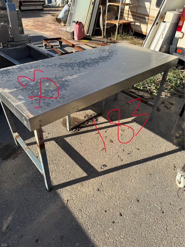 Mesa base horno pizza acero inoxidable