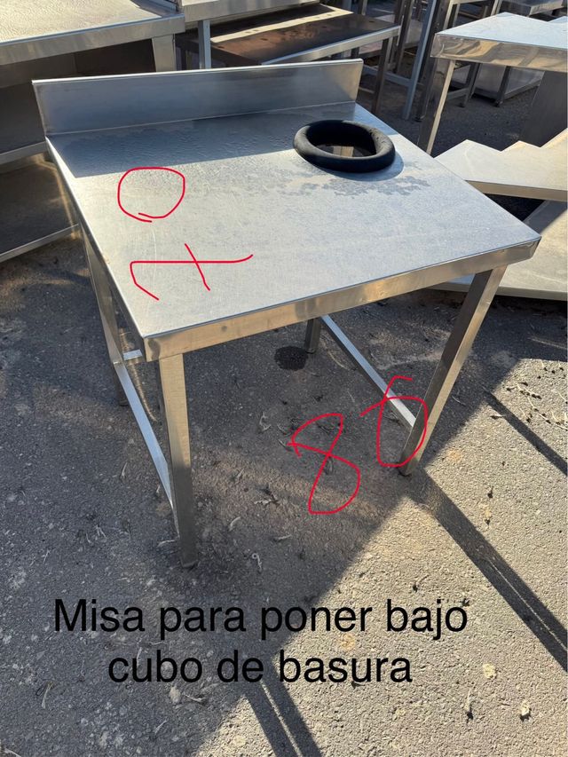 Mesa base horno pizza acero inoxidable