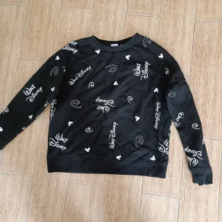 Sudadera Disney Negra Estampada talla S