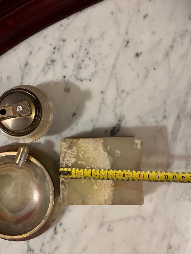 Conjunto Cenicero, Mechero y Caja Cigarrera Ónix