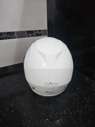 Casco Moto Nitro Racing Blanco