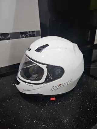 Casco Moto Nitro Racing Blanco