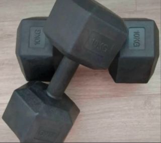 Mancuernas hexagonales 10kg (par)
