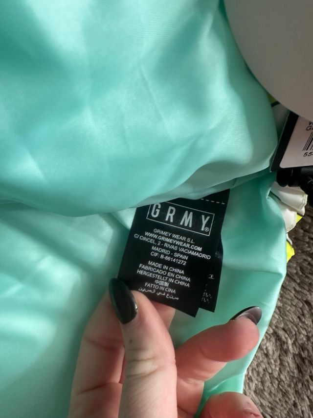 Chamarra GRMY Blanca y Amarilla Neon