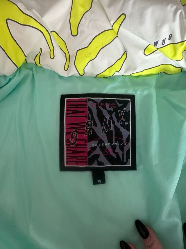 Chamarra GRMY Blanca y Amarilla Neon