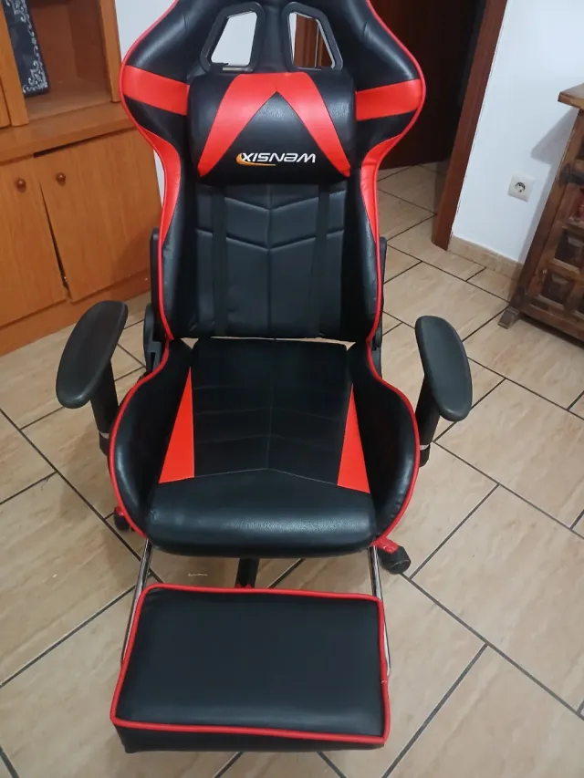 Silla gaming WENSIX negra y roja