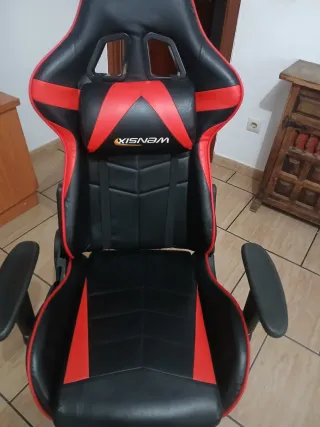 Sedia da gaming WENSIX nera e rossa