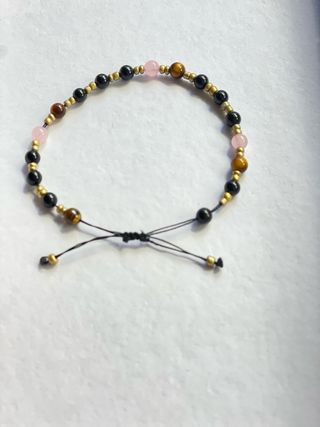 Pulsera Turmalina, Ojo de Tigre y Cuarzo
