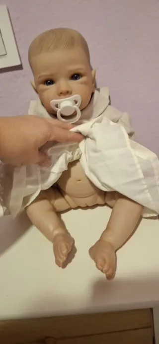 Muñeca Reborn Vinilo Bebé Chupete