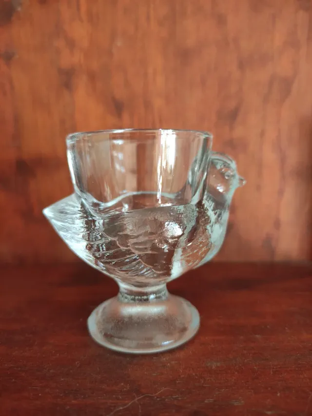 2 Hueveras de Cristal Transparente