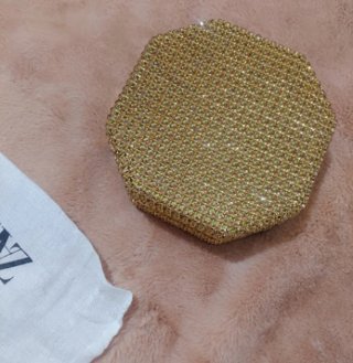 Bolso fiesta Zara pedrería dorado