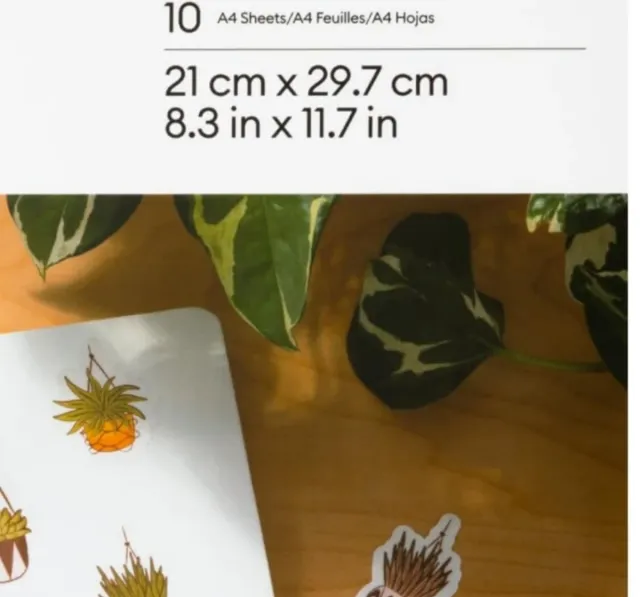 Vinilo Transparente Imprimible Cricut 10 Hojas A4