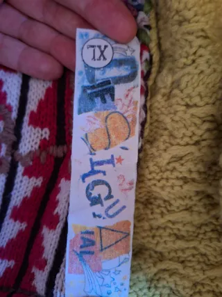 Chaqueta larga patchwork multicolor