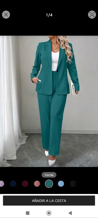 Traje de fiesta verde, talla xxxl.