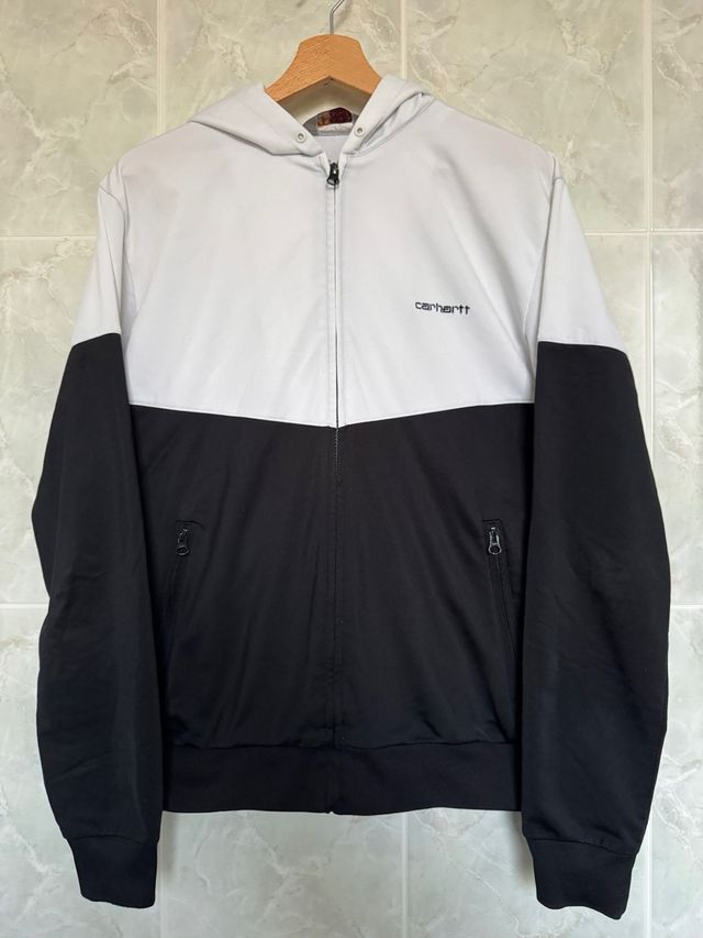 Felpa zip-up Carhartt bicolorbianco/nero, M