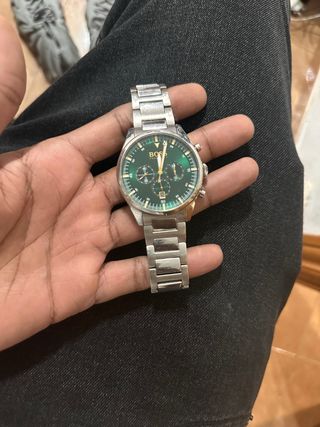 Reloj Hugo Boss Verde y Plateado