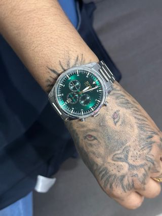 Reloj Hugo Boss Verde y Plateado