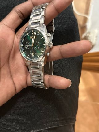 Reloj Hugo Boss Verde y Plateado