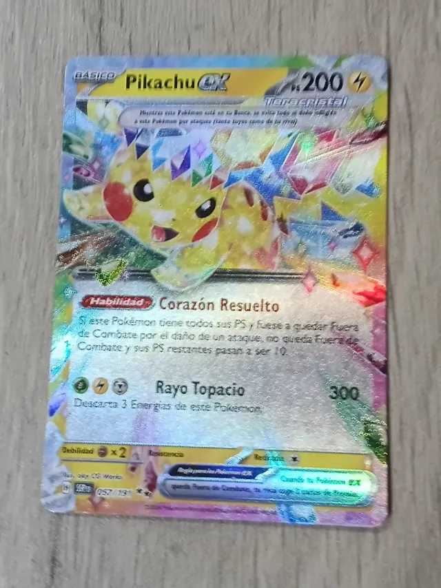 Carta Pikachu EX 057/191 Chispas Fulgurantes