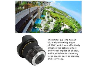 Lente Samyang Ojo de Pez 8mm F3.0 Ultra Gran Angul