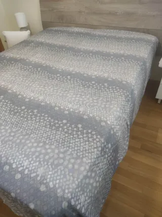 Funda Nórdica Zara Home Gris y Blanco. Reversible