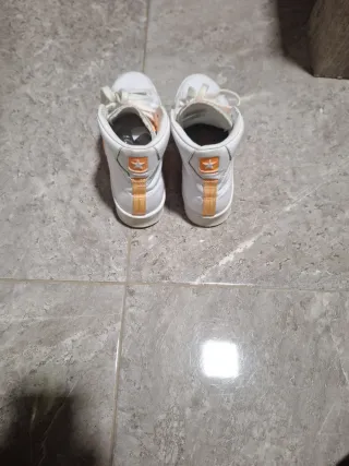 Botines Converse All Star Blancos Naranja