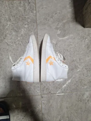 Botines Converse All Star Blancos Naranja