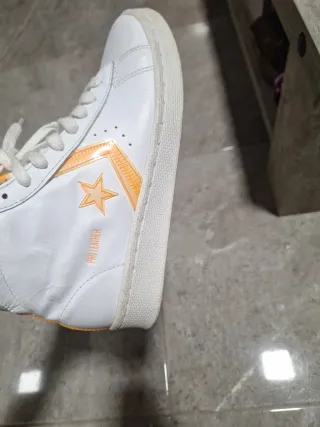 Botines Converse All Star Blancos Naranja