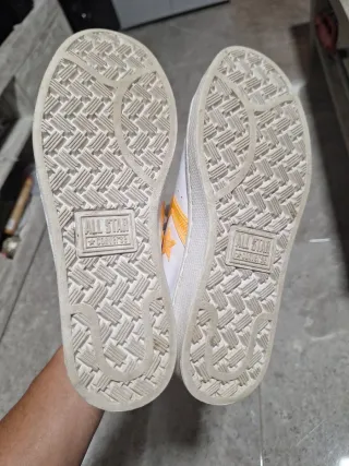 Botines Converse All Star Blancos Naranja