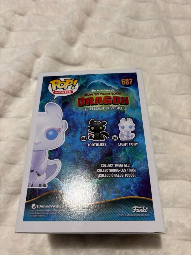 Funko Pop! Light Fury 687 Dragones Glitter