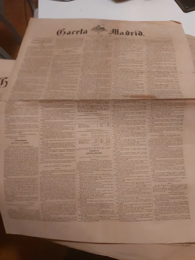 Gaceta de Madrid  1869 lote 28 periódicos