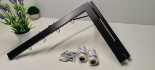 Tendedero Plegable Pared Negro 5 Cuerdas