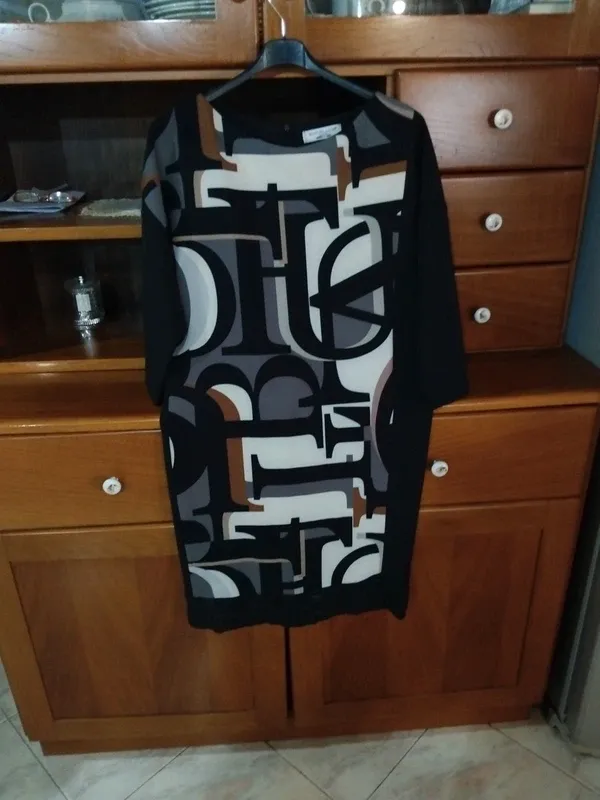 Vestito donna fantasia lettere XXL