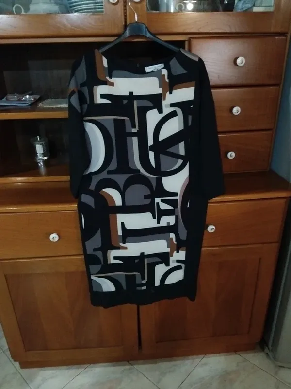 Vestito donna fantasia lettere XXL