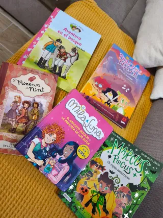 5 libros infantiles(edades entre 7/10 años).