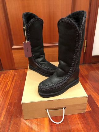 Botas altas Mou negras talla 39 nuevas Oportunidad