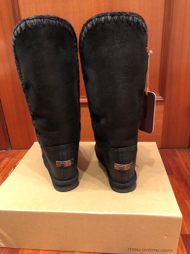 Botas altas Mou negras talla 39 nuevas Oportunidad
