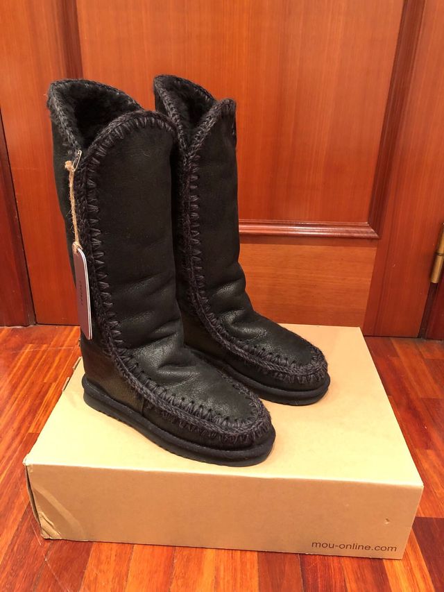 Botas altas Mou negras talla 39 nuevas Oportunidad