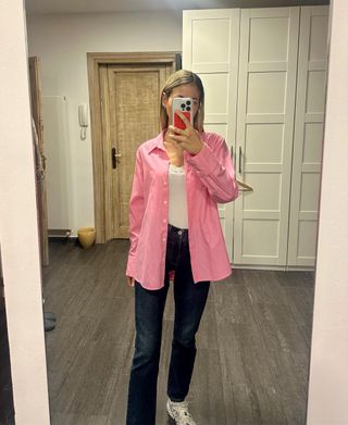 Camisa fucsia Stradivarius