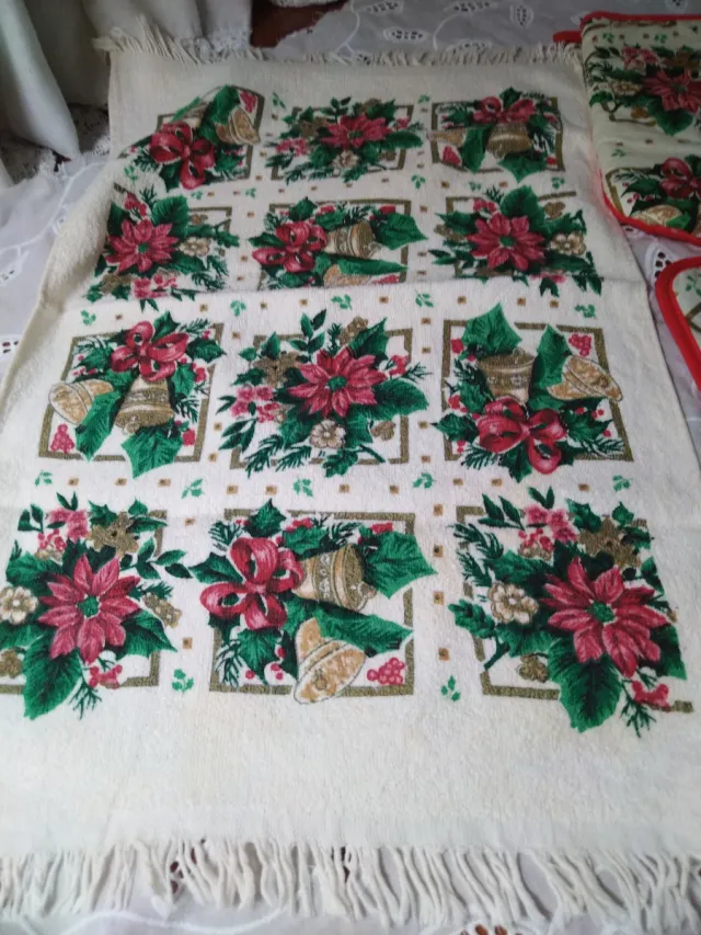 Set Manopla, agarrador y Paño Cocina Navidad