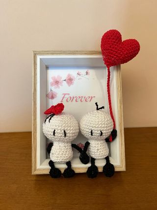 Quadro fatto a mano coppia cuore