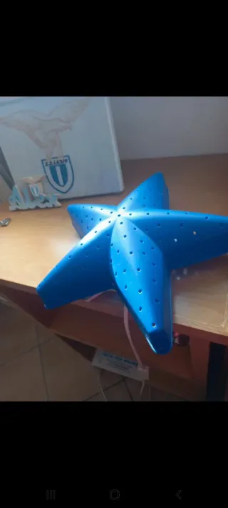 Lampada cameretta a forma di stella blu