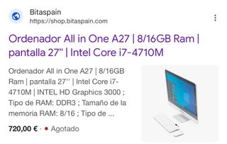 Ordenador All in One A27 27 16GB RAM