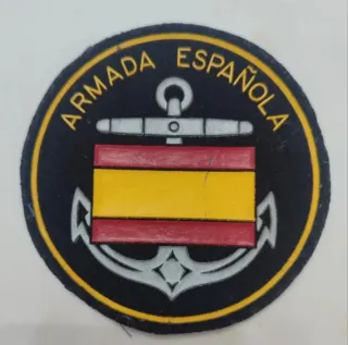 Parche Antiguo Armada Española Ancla Bandera