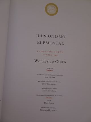 Juegos de Magia /Ilusionismo elemental.