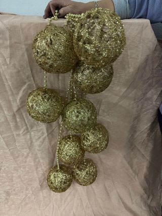 Bolas Adornos Navidad Dorados