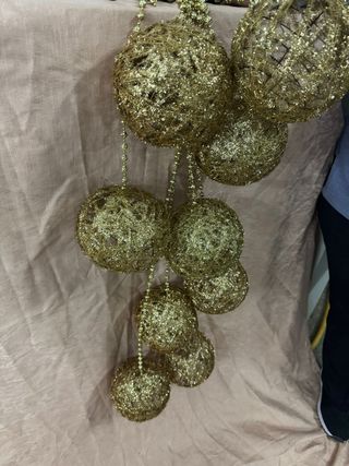 Bolas Adornos Navidad Dorados