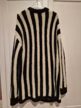 Cárdigan Rayas Blanco y Negro Talla Única L/40