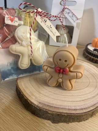 Candela Cera Soia Omino Pan di Zenzero Natale